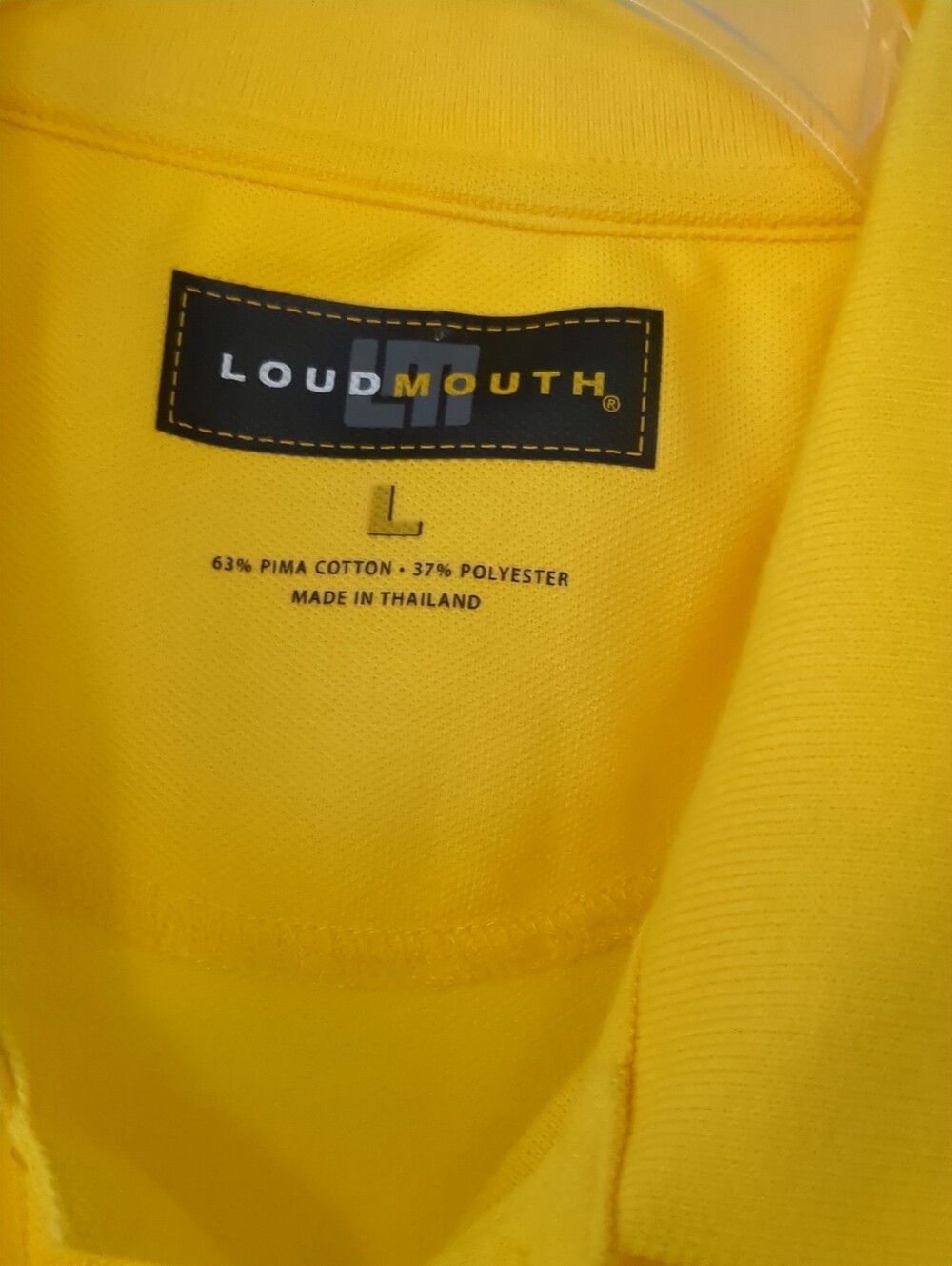 ‼️ FINAL PRICE ‼️  LOUDMOUTH Polo Shirt Mens L Yellow Golf Performance Nwot